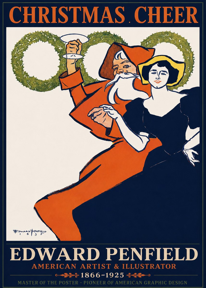 Edward Penfield Christmas. Cheer No1 - Juliste