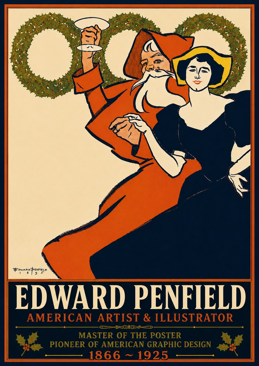 Edward Penfield Christmas. Cheer No6 - Juliste