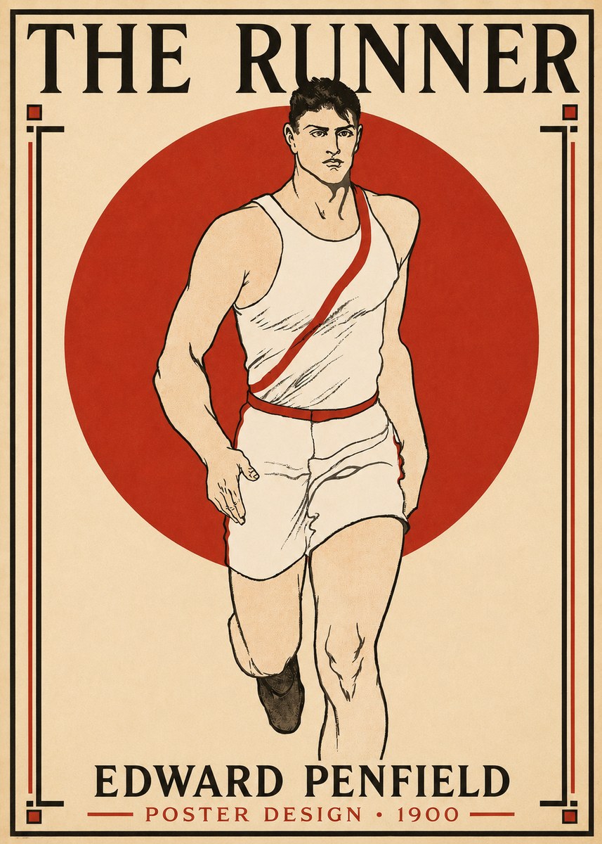 Edward Penfield The Runner No3 - Juliste