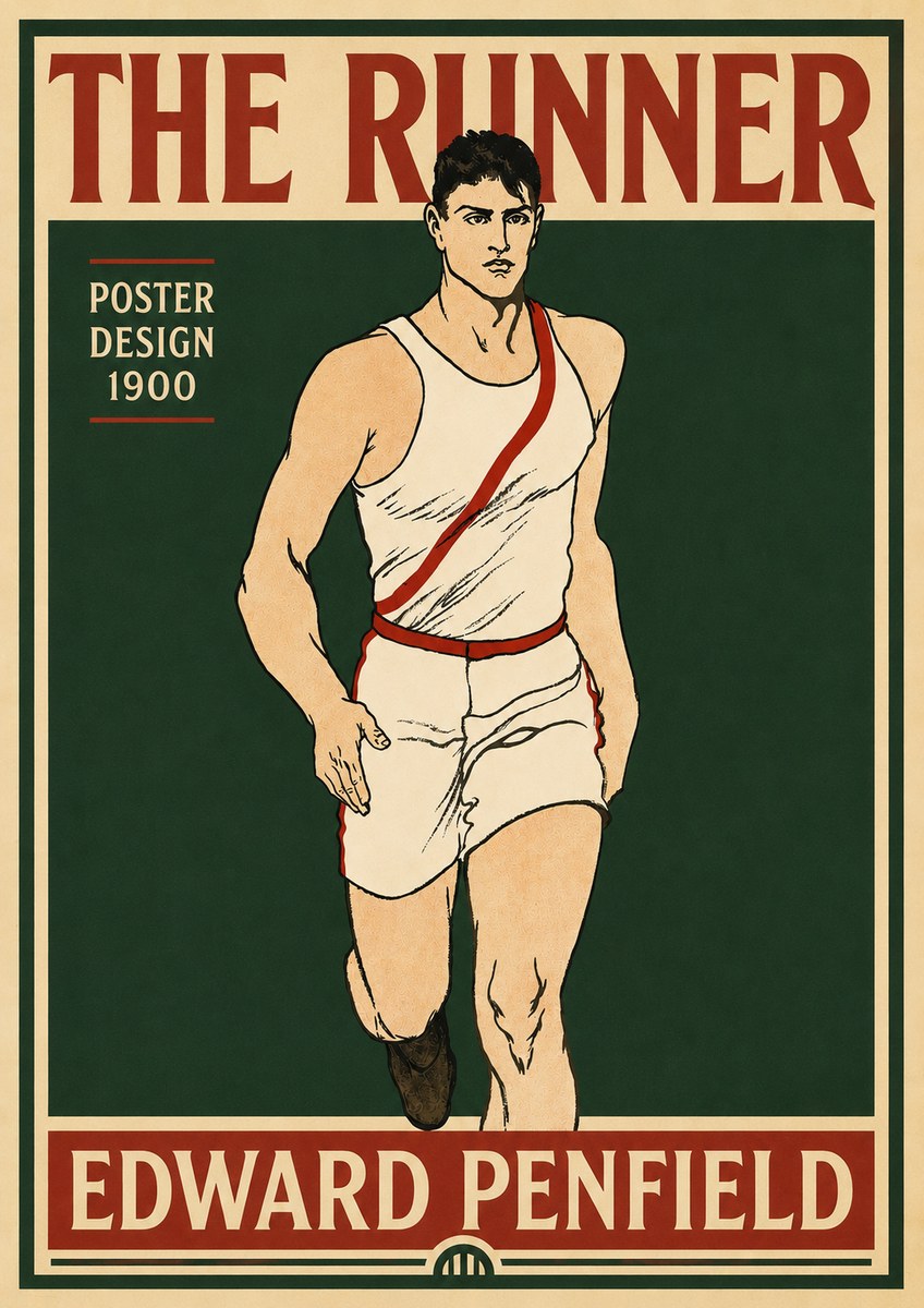 Edward Penfield The Runner No5 - Juliste