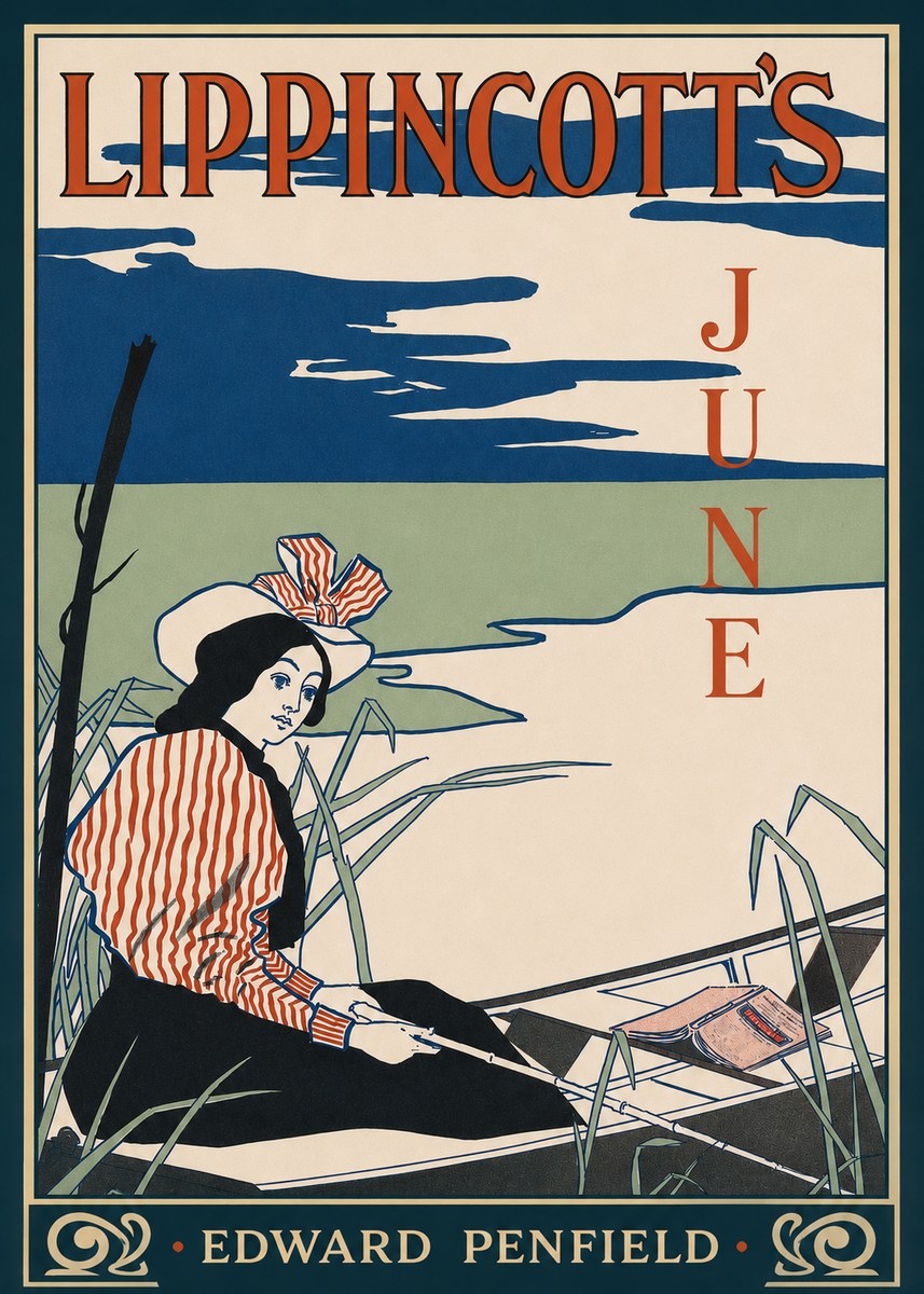 Edward Penfield Lippincott's June No2 - Juliste