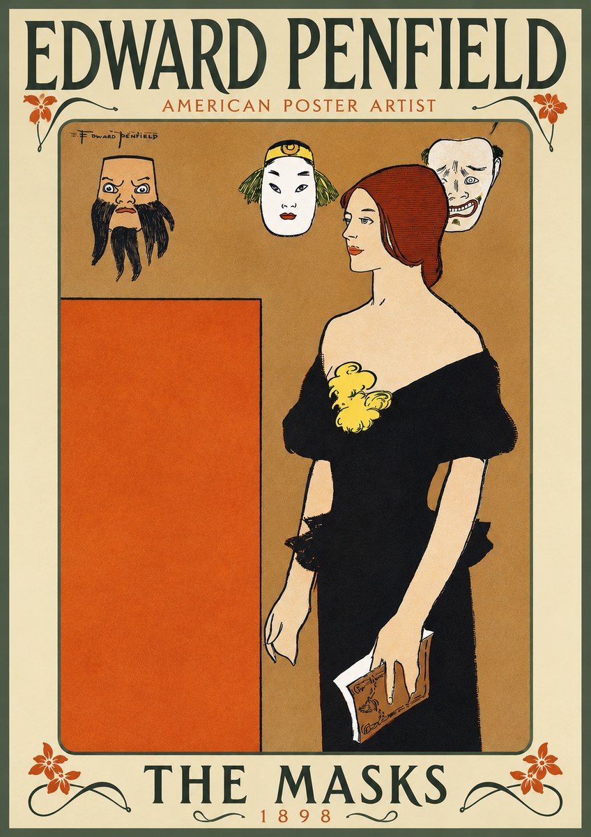 Edward Penfield The Masks No4 - Juliste