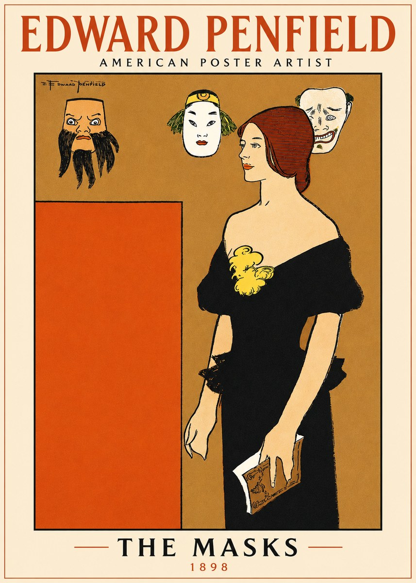Edward Penfield The Masks No5 - Juliste