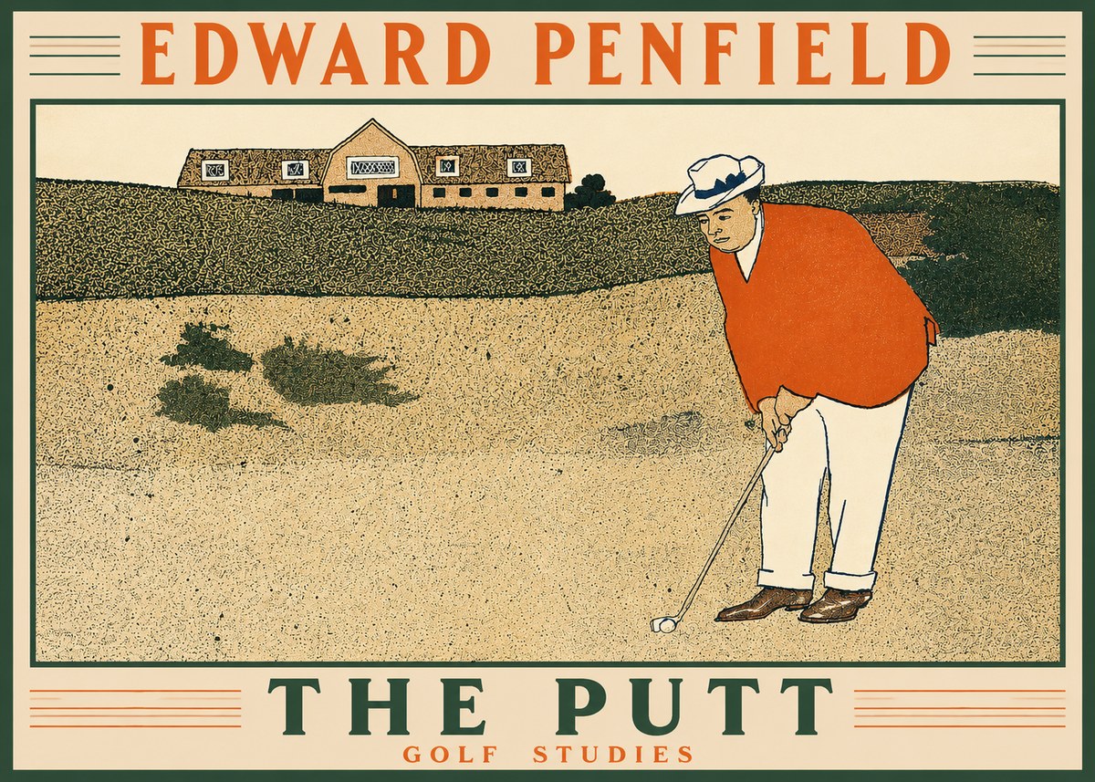 Edward Penfield The Putt No2 - Juliste