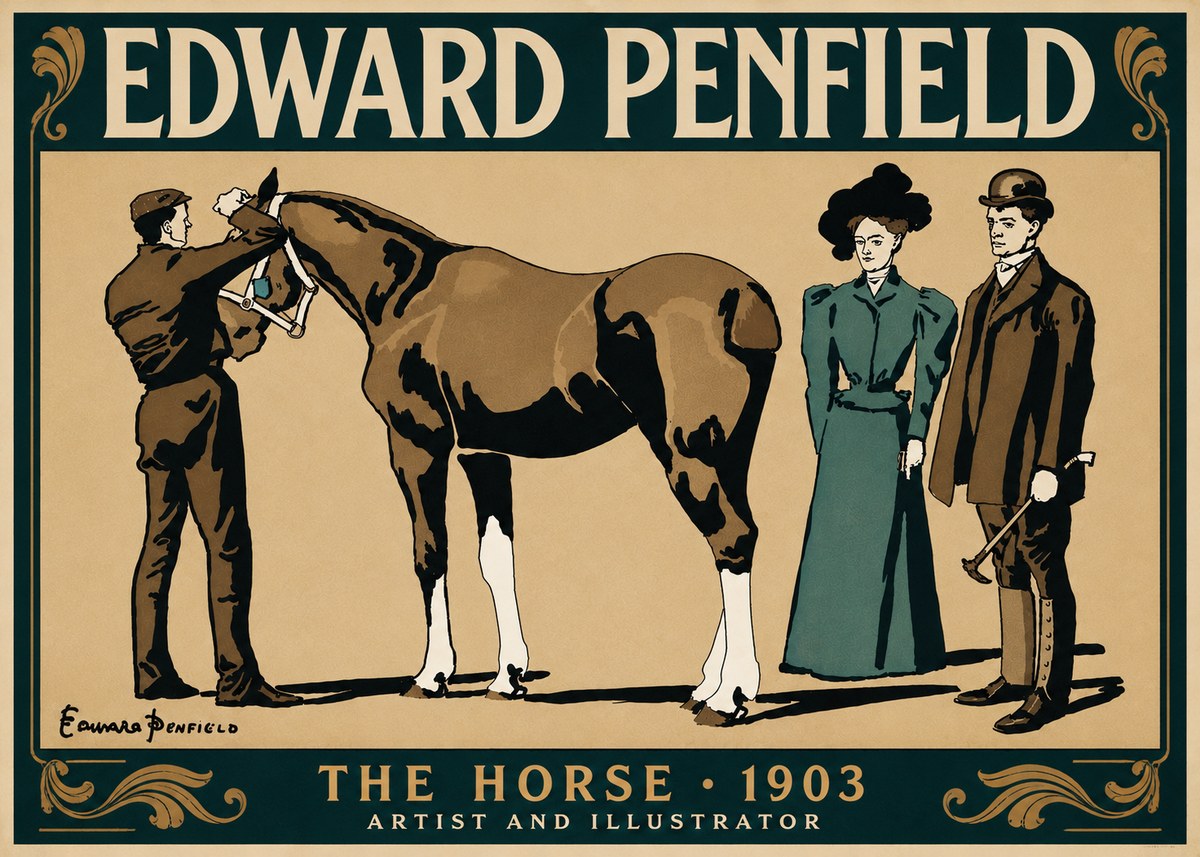Edward Penfield The Horse No5 - Juliste