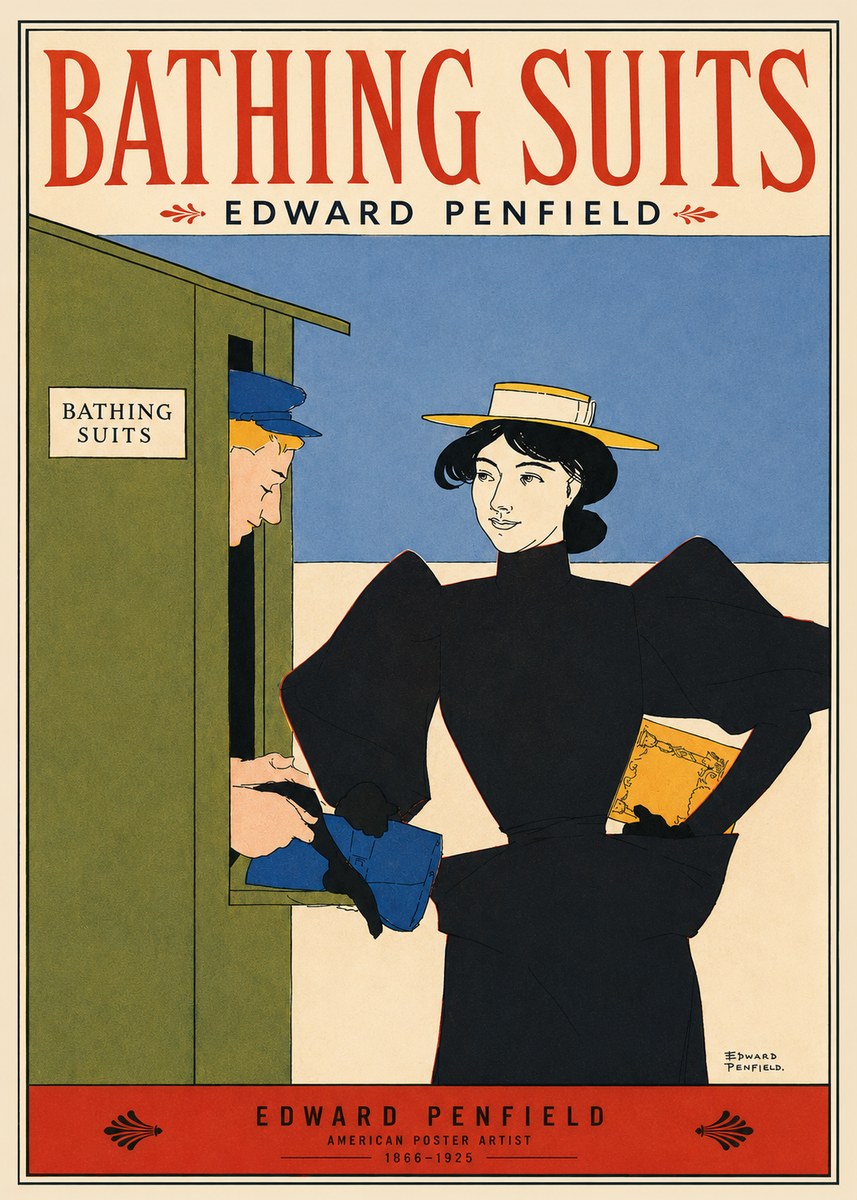 Edward Penfield Bathing Suits No2 - Juliste