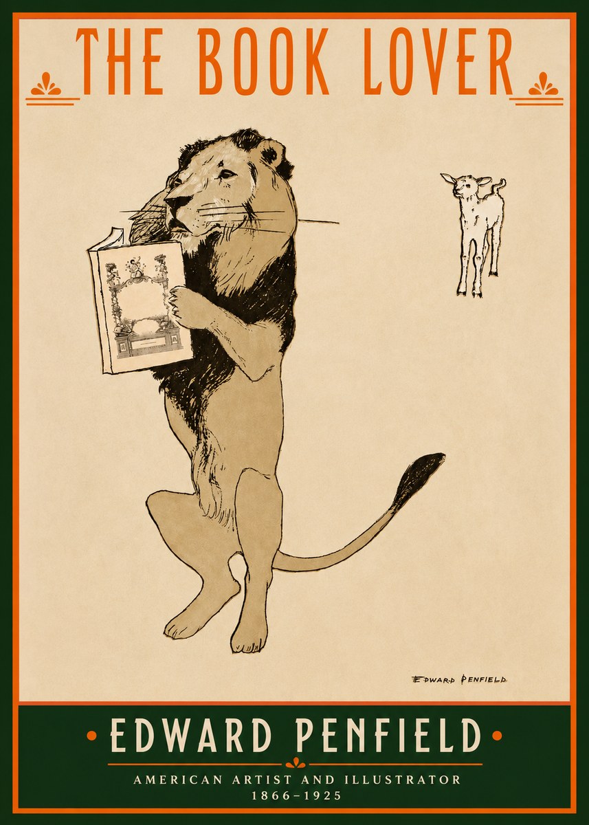 Edward Penfield The Book Lover No2 - Juliste