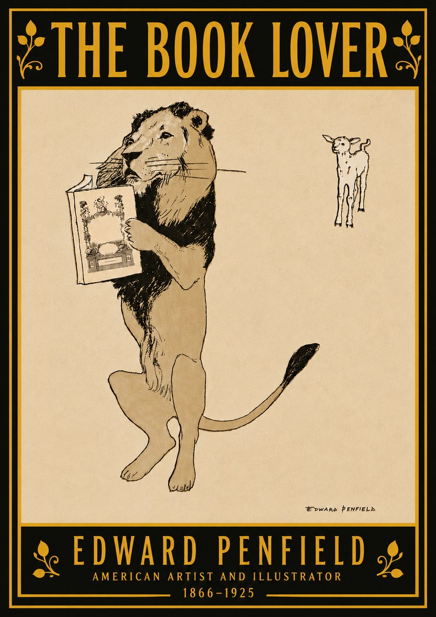 Edward Penfield The Book Lover No5 - Juliste