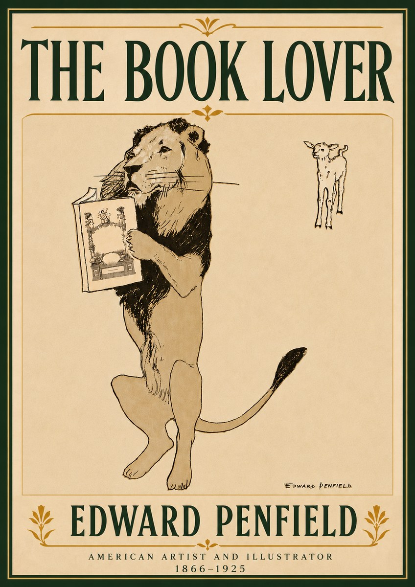 Edward Penfield The Book Lover No6 - Juliste