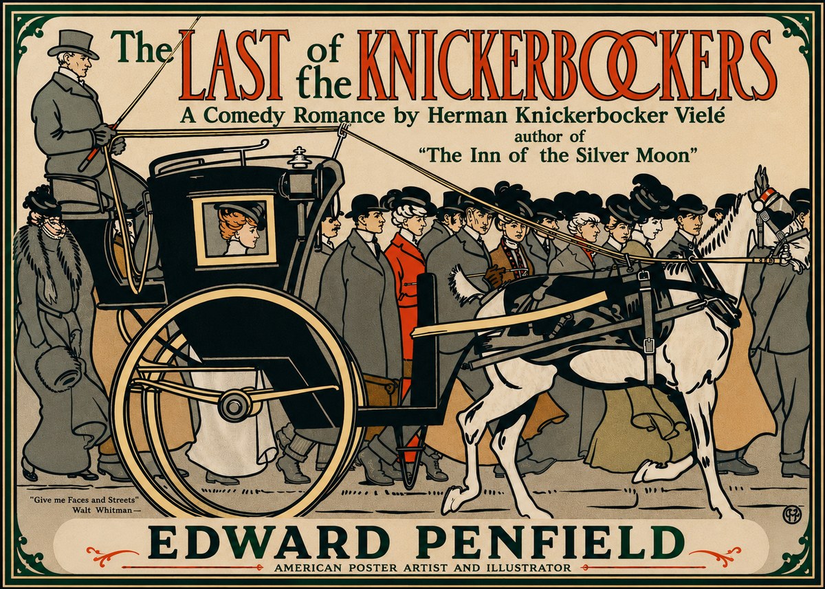 Edward Penfield The Last of the Knickerbockers No3 - Juliste