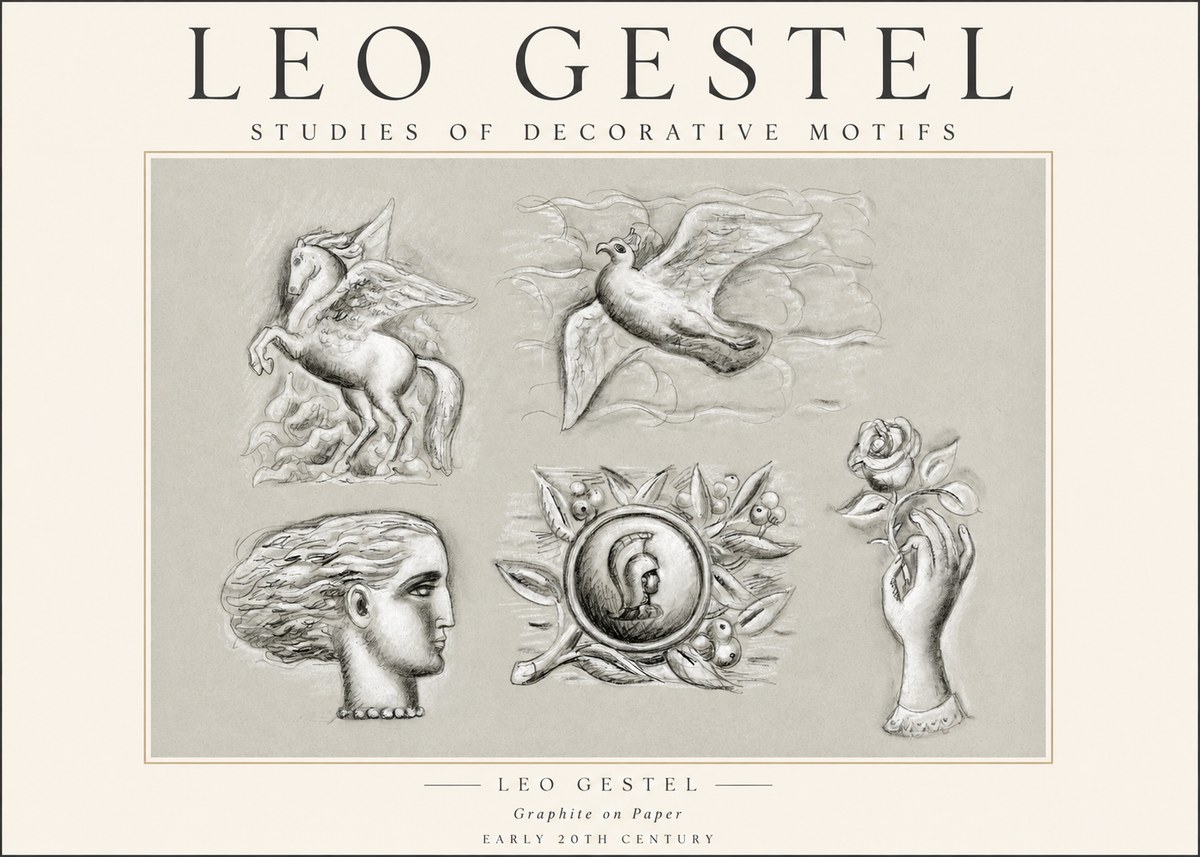 Leo Gestel Studies of Decorative Motifs No1 - Juliste