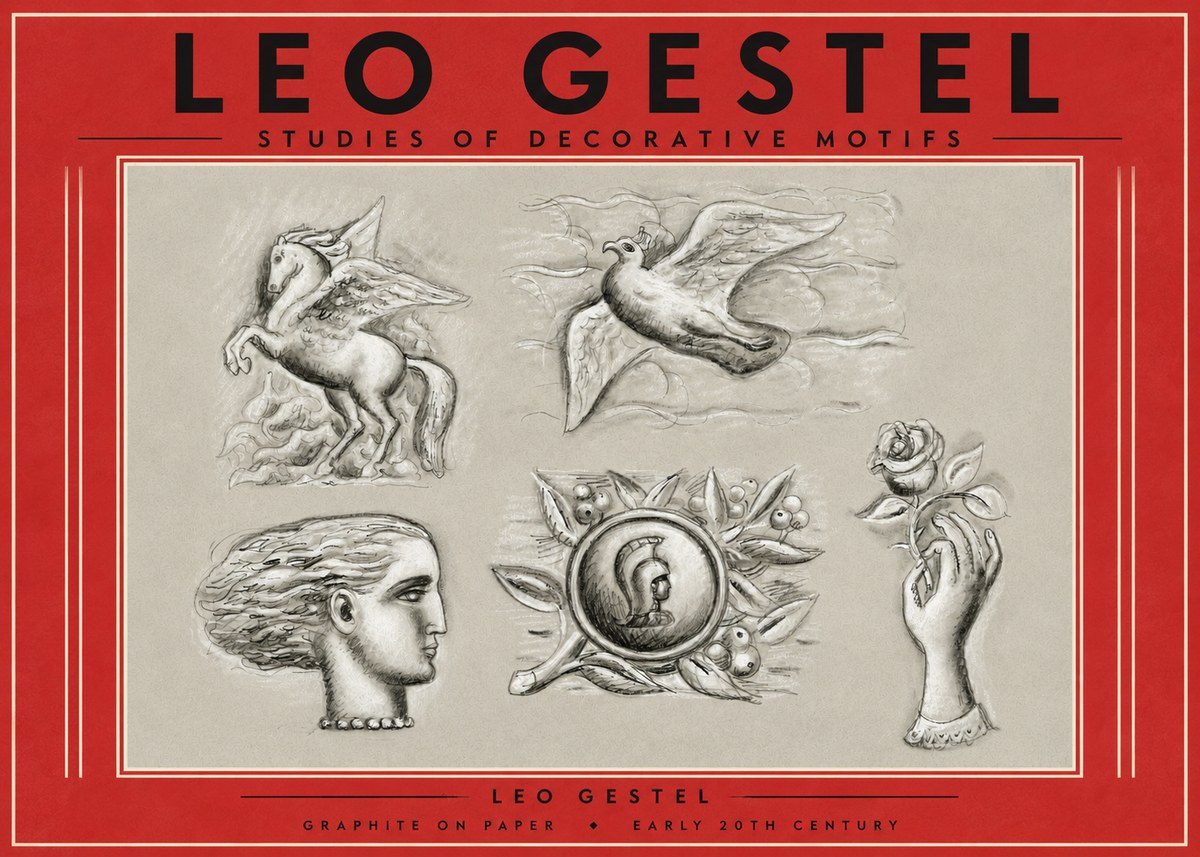 Leo Gestel Studies of Decorative Motifs No4 - Juliste