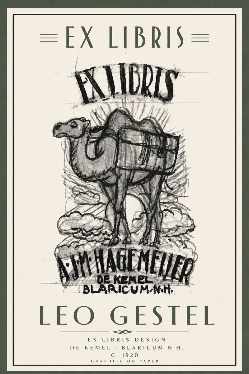 Leo Gestel Ex Libris Design No5 - Juliste