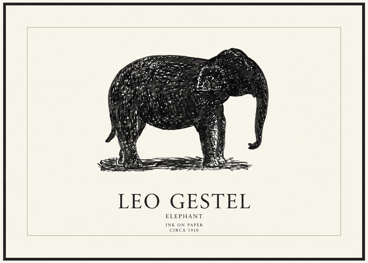 Leo Gestel Elephant No1 - Juliste