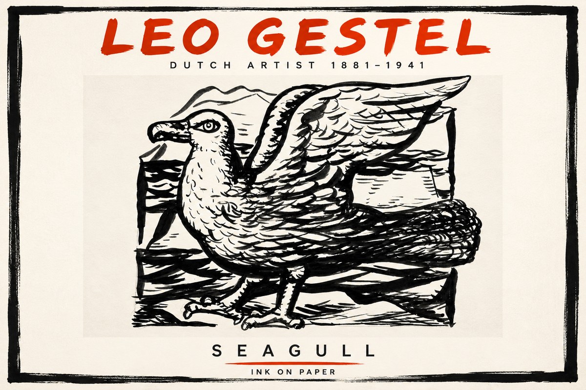 Leo Gestel Seagull No3 - Juliste