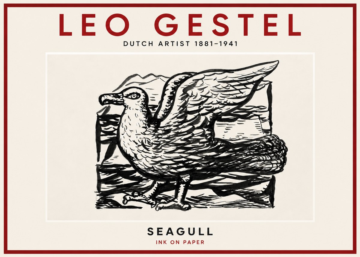 Leo Gestel Seagull No4 - Juliste