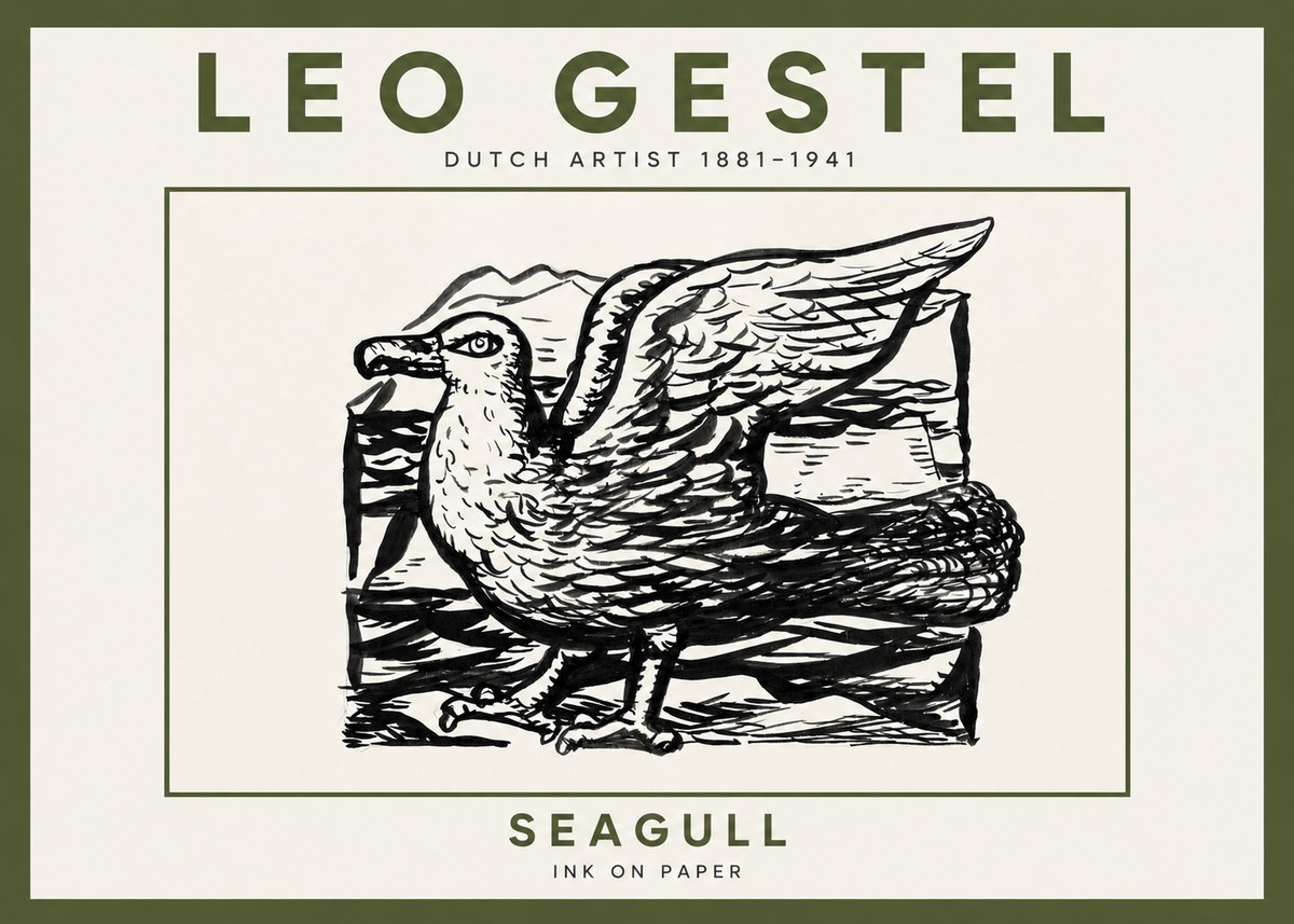 Leo Gestel Seagull No5 - Juliste