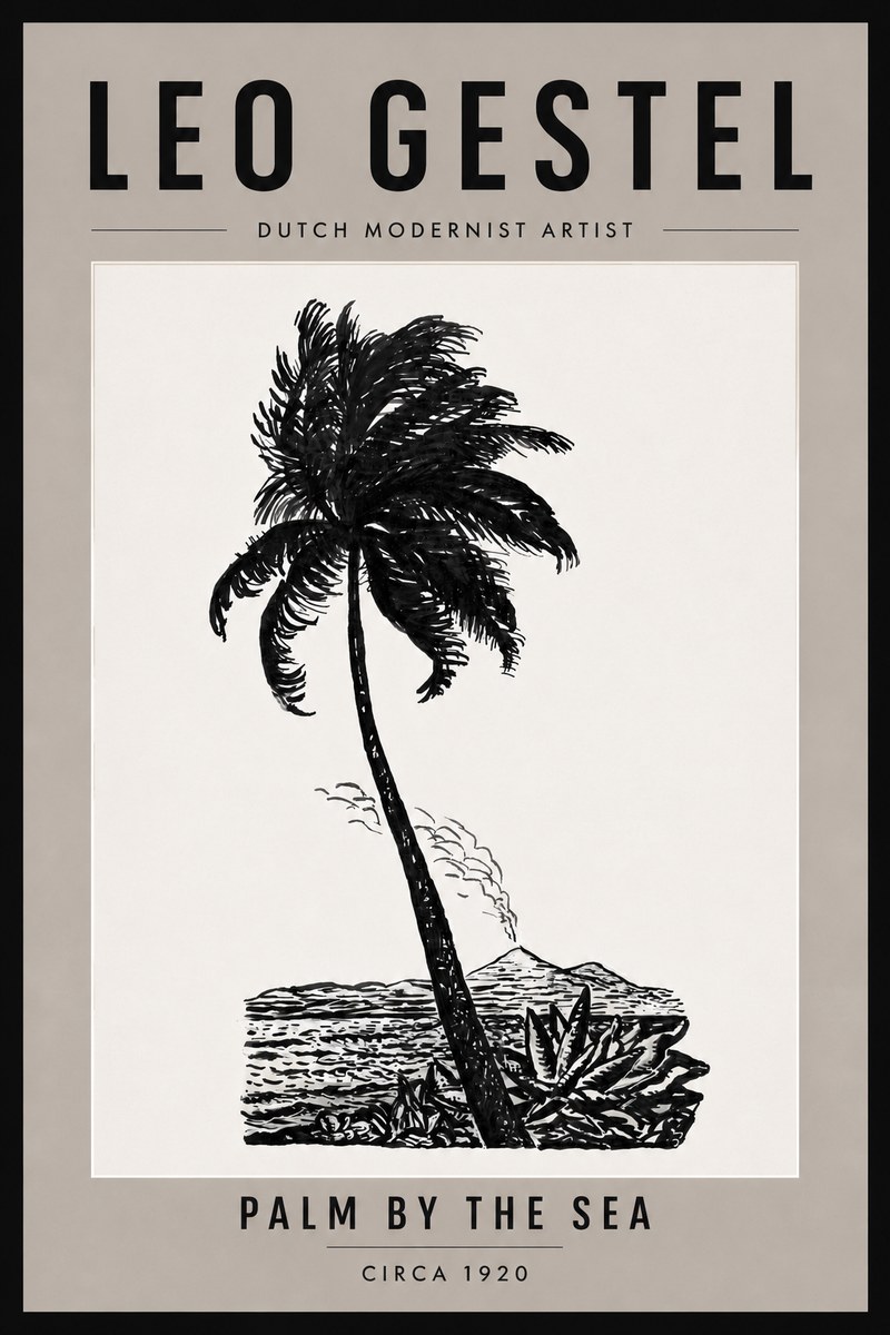 Leo Gestel Palm by the Sea No4 - Juliste