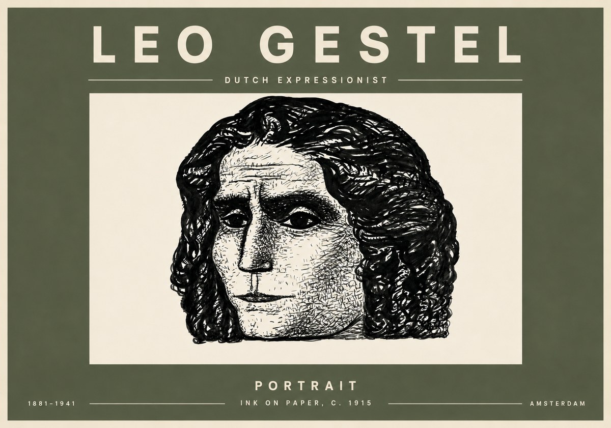 Leo Gestel Portrait No4 - Juliste