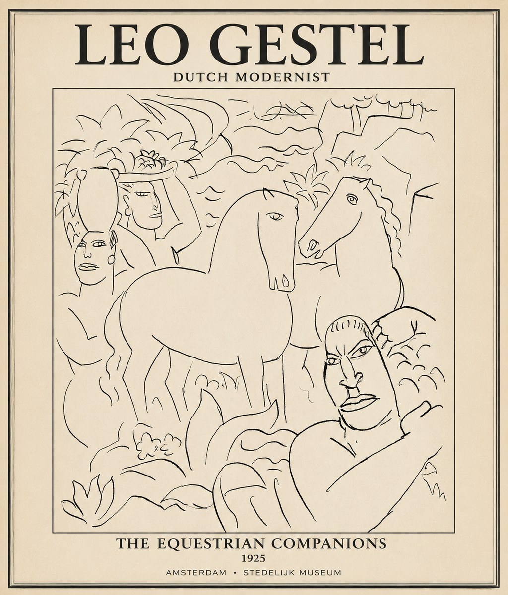 Leo Gestel The Equestrian Companions No1 - Juliste