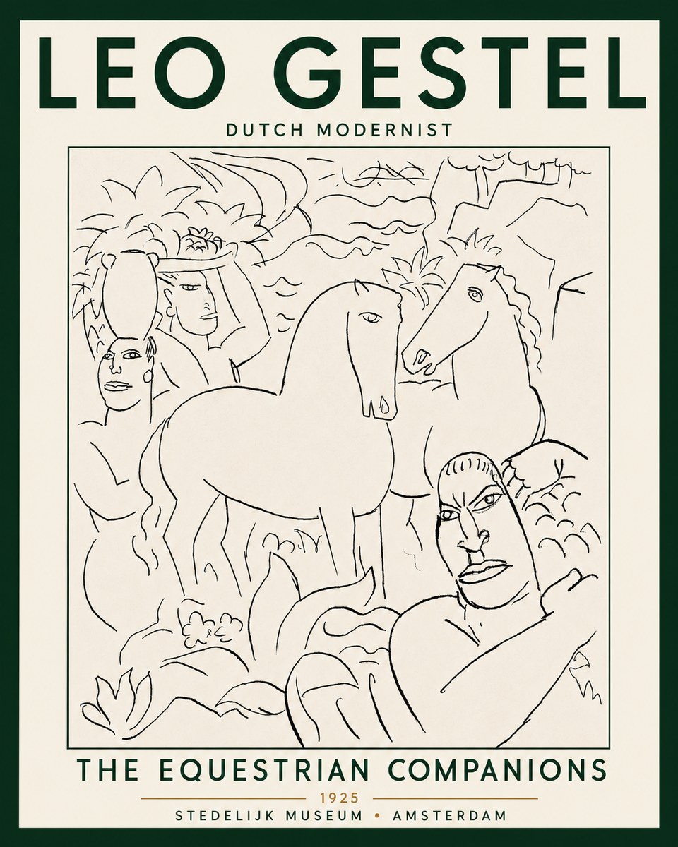 Leo Gestel The Equestrian Companions No5 - Juliste