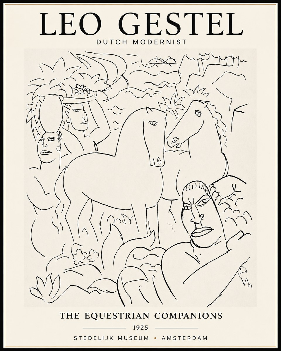 Leo Gestel The Equestrian Companions No6 - Juliste