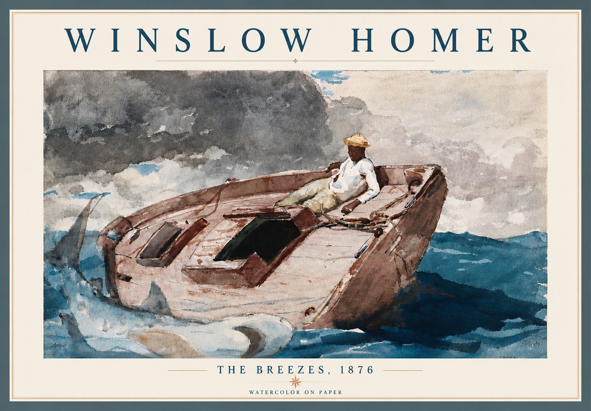 Winslow Homer The Breezes No6 - Juliste