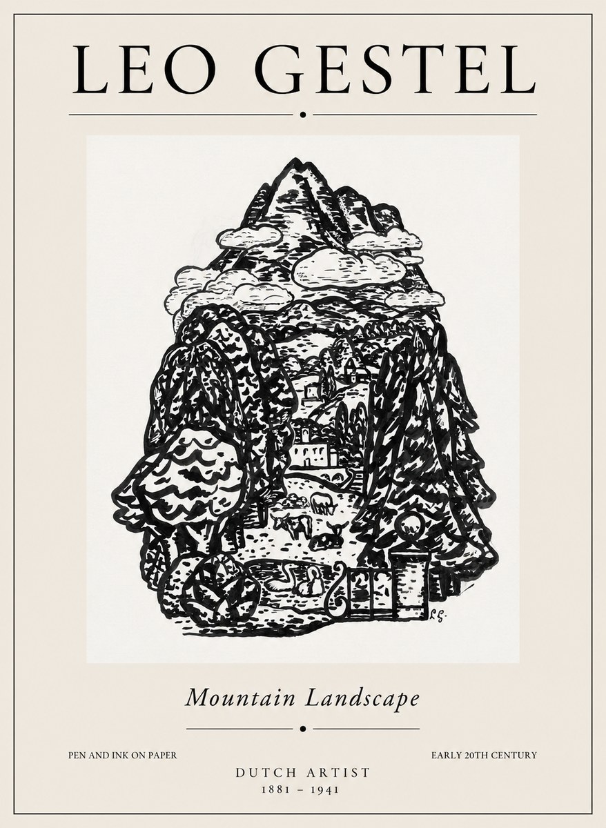 Leo Gestel Mountain Landscape No1 - Juliste
