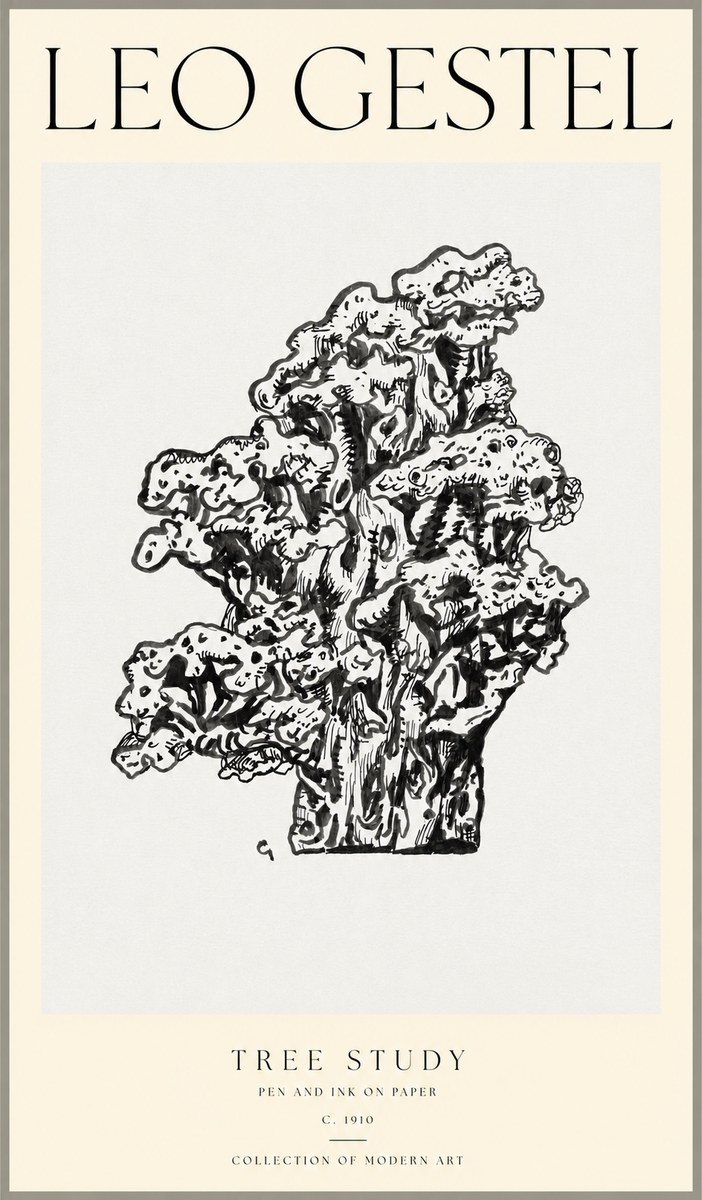 Leo Gestel Tree Study No1 - Juliste