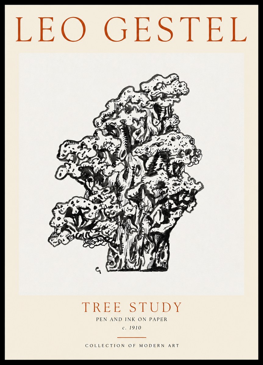 Leo Gestel Tree Study No3 - Juliste