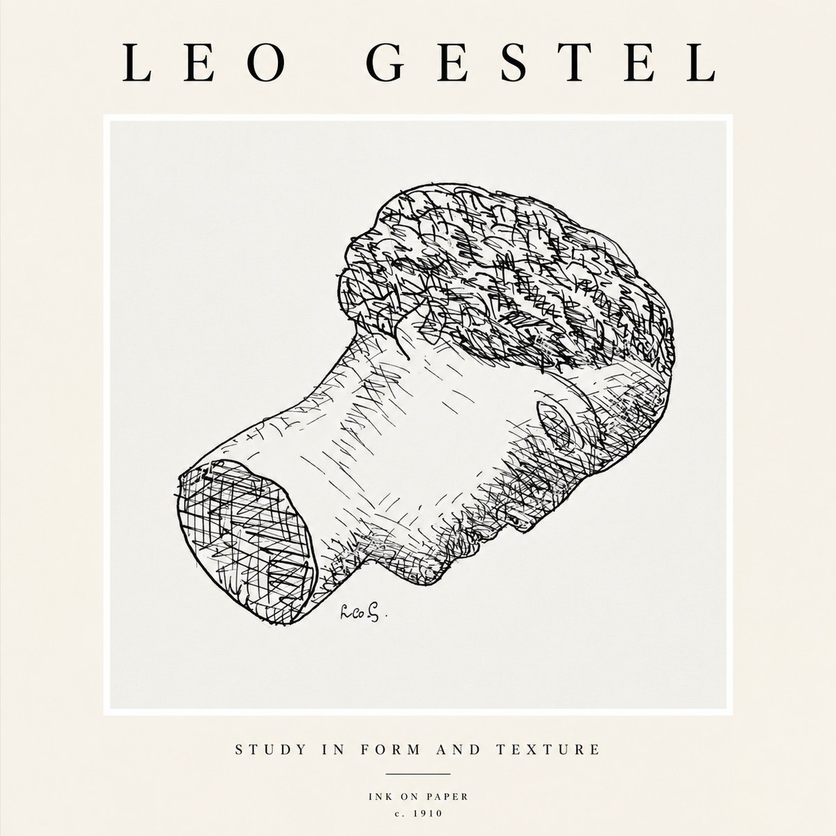 Leo Gestel Study in Form and Texture No1 - Juliste
