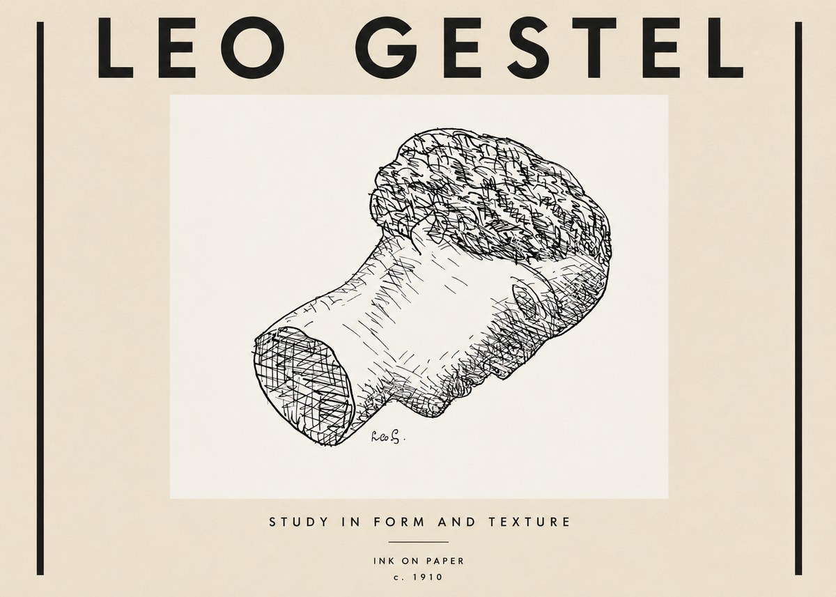 Leo Gestel Study in Form and Texture No4 - Juliste