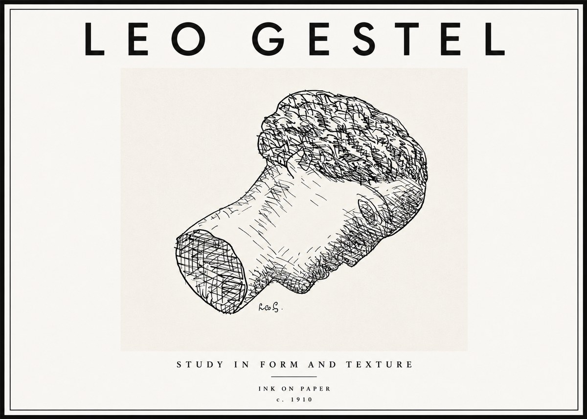 Leo Gestel Study in Form and Texture No6 - Juliste