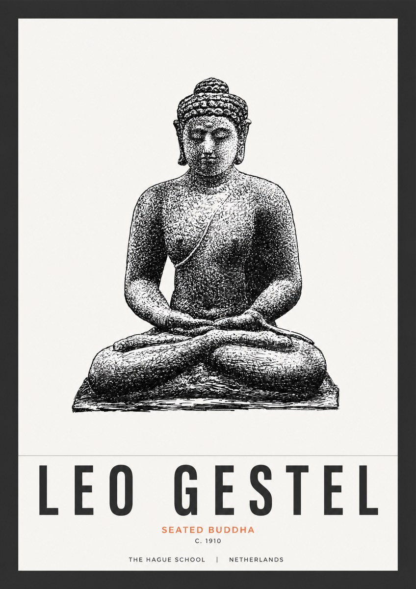 Leo Gestel Seated Buddha No3 - Juliste
