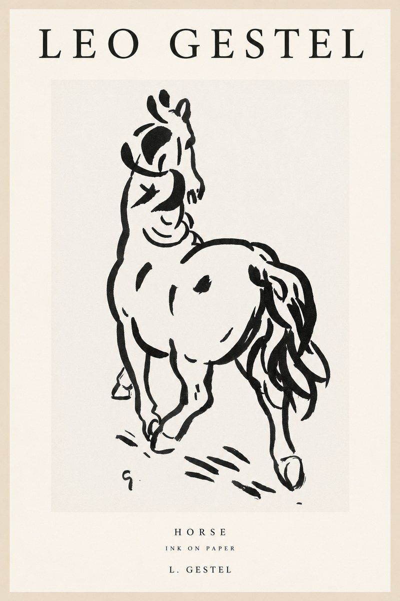 Leo Gestel Horse No1 - Juliste