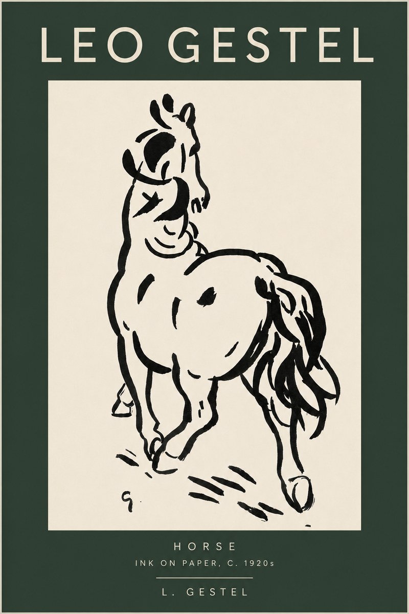 Leo Gestel Horse No2 - Juliste