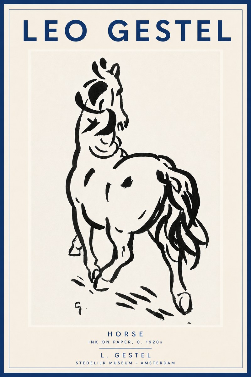 Leo Gestel Horse No3 - Juliste
