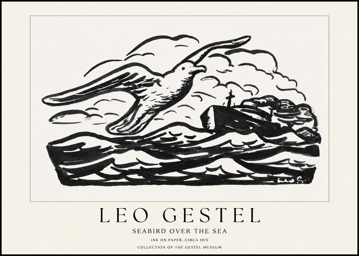 Leo Gestel Seabird over the Sea No1 - Juliste
