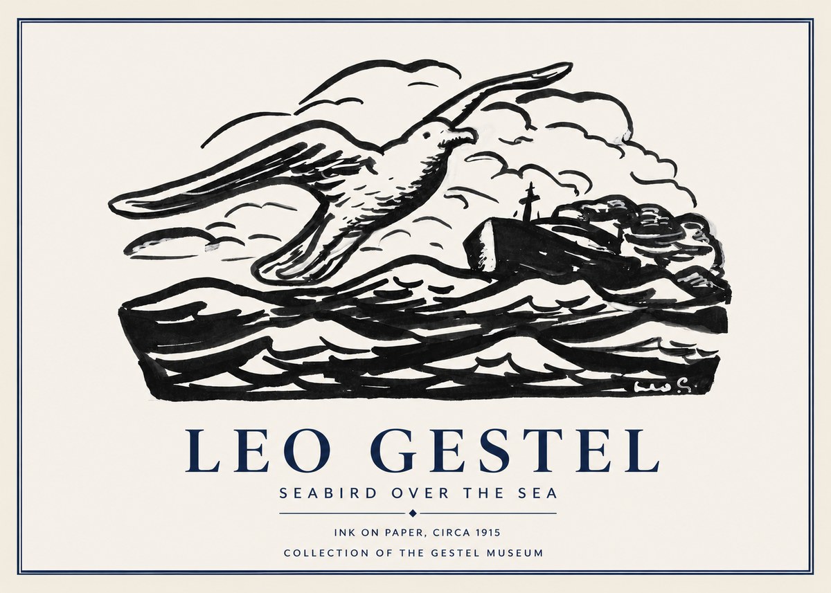 Leo Gestel Seabird over the Sea No2 - Juliste