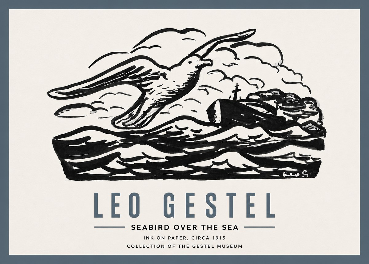 Leo Gestel Seabird over the Sea No5 - Juliste