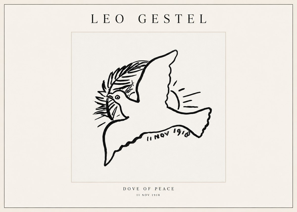 Leo Gestel Dove of Peace No1 - Juliste