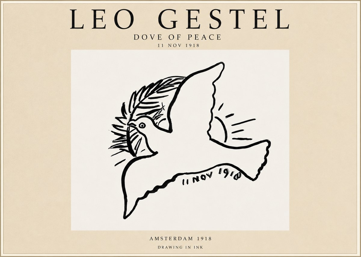 Leo Gestel Dove of Peace No3 - Juliste