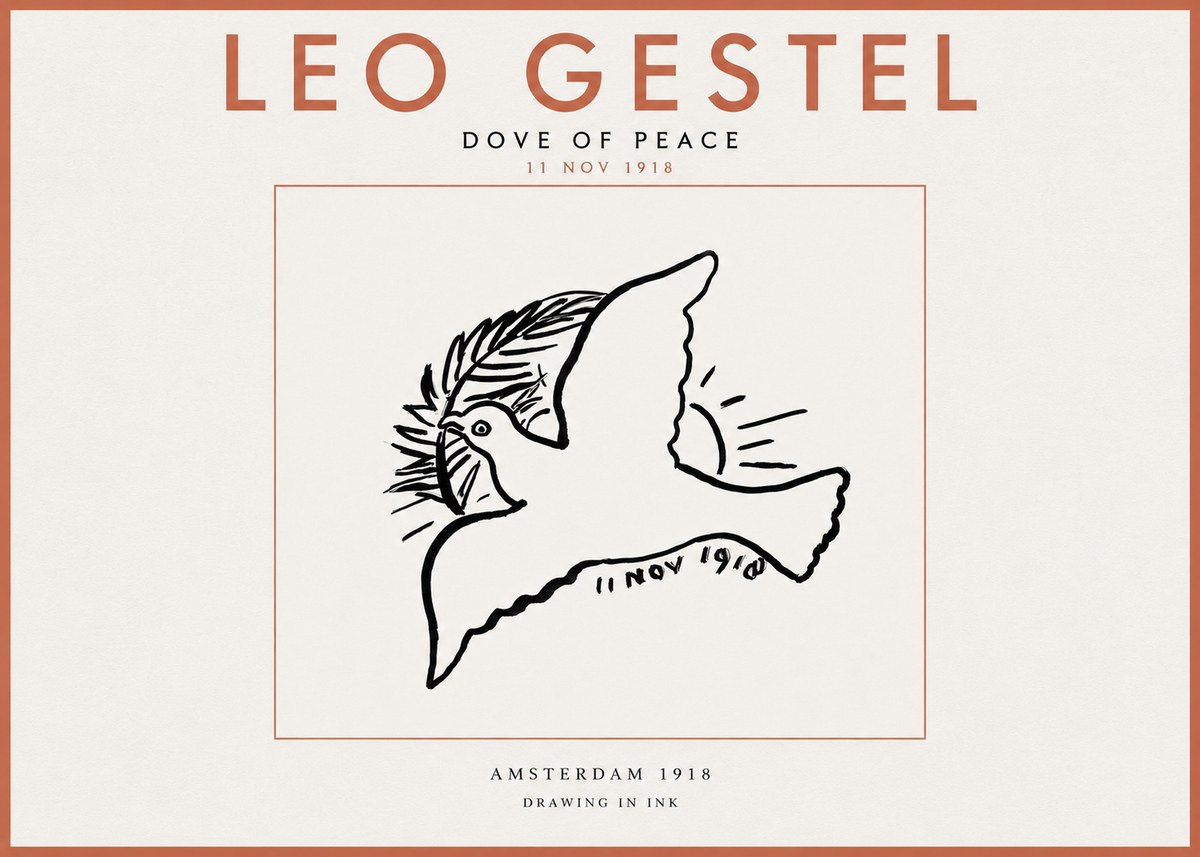 Leo Gestel Dove of Peace No5 - Juliste