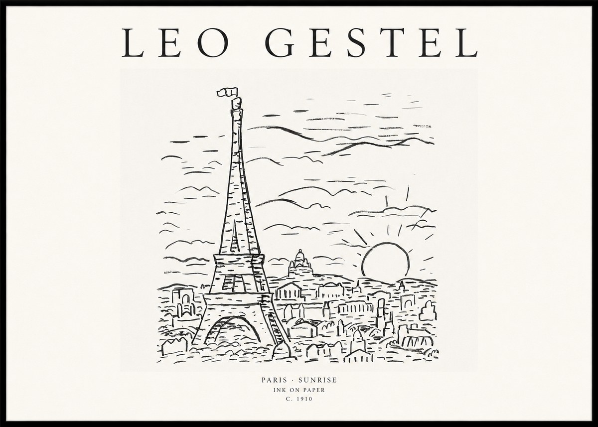 Leo Gestel Paris Sunrise No1 - Juliste