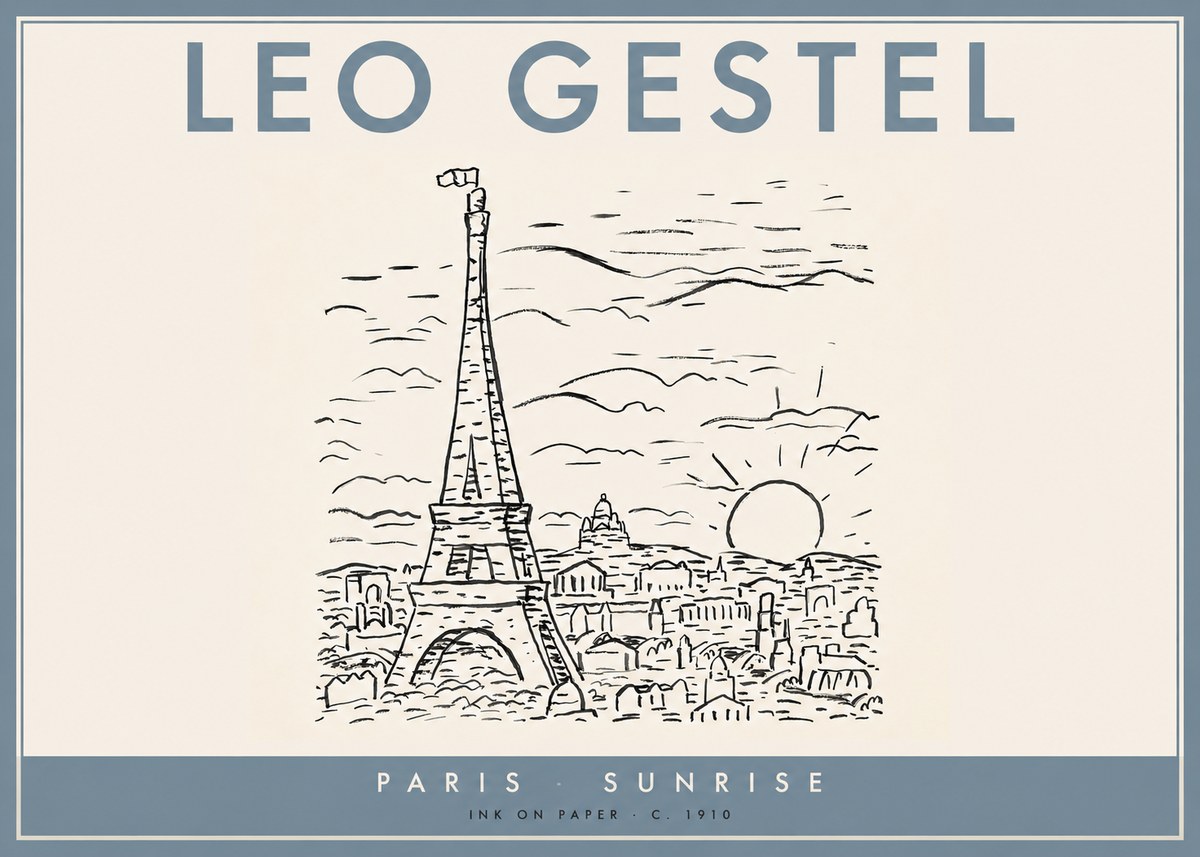Leo Gestel Paris Sunrise No2 - Juliste