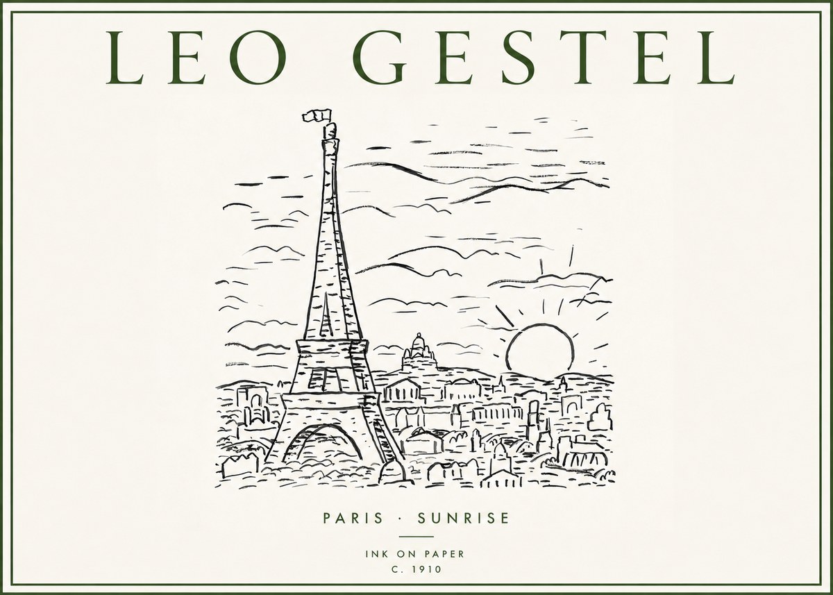 Leo Gestel Paris Sunrise No3 - Juliste