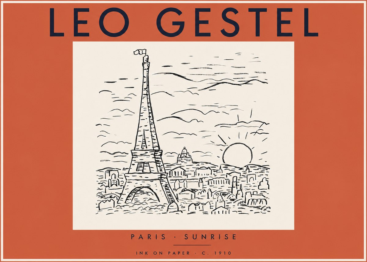 Leo Gestel Paris Sunrise No4 - Juliste