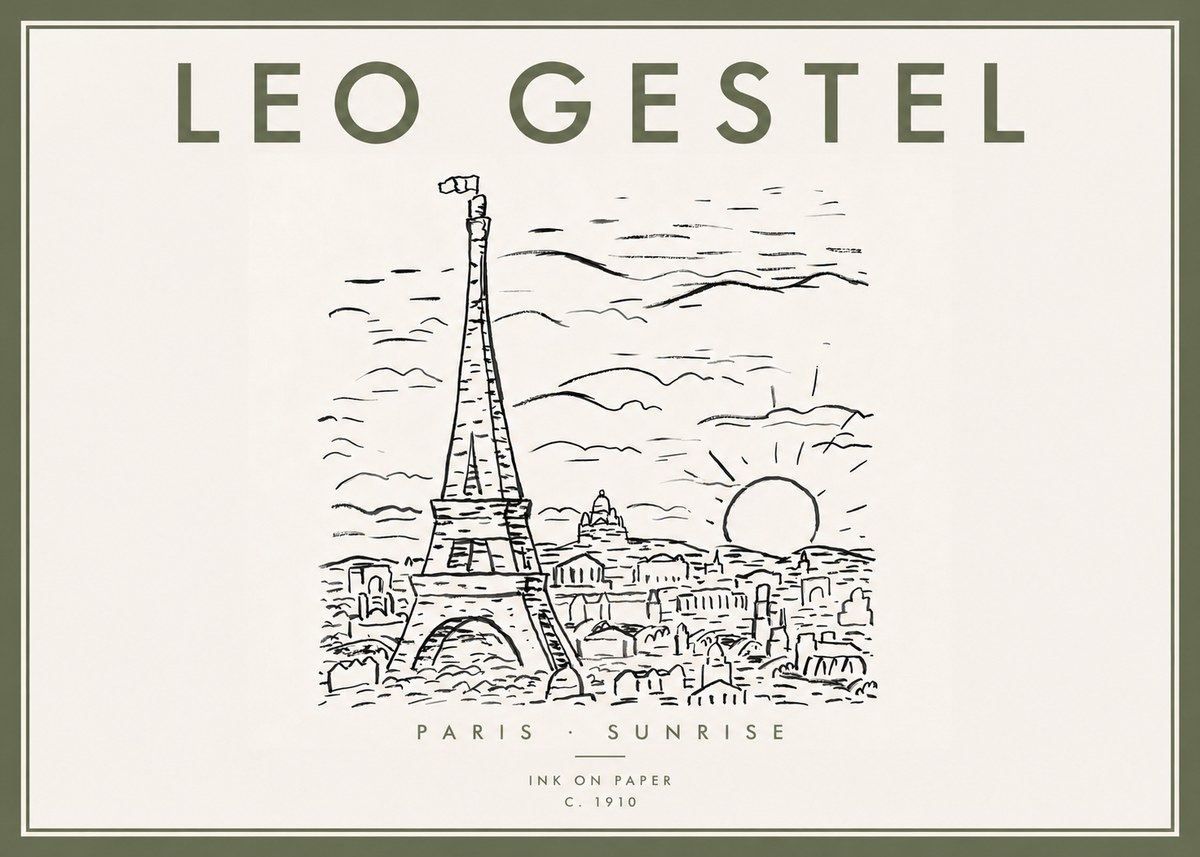Leo Gestel Paris Sunrise No5 - Juliste