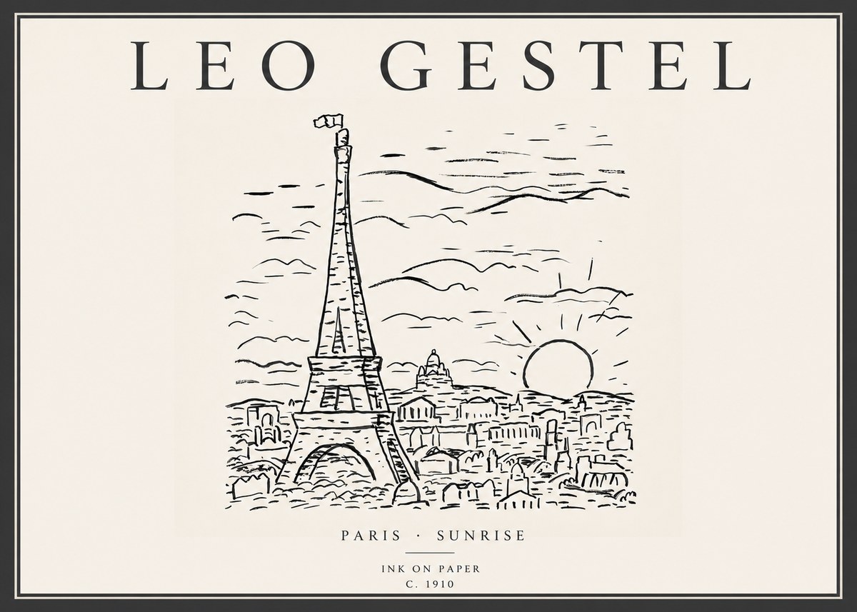 Leo Gestel Paris Sunrise No6 - Juliste
