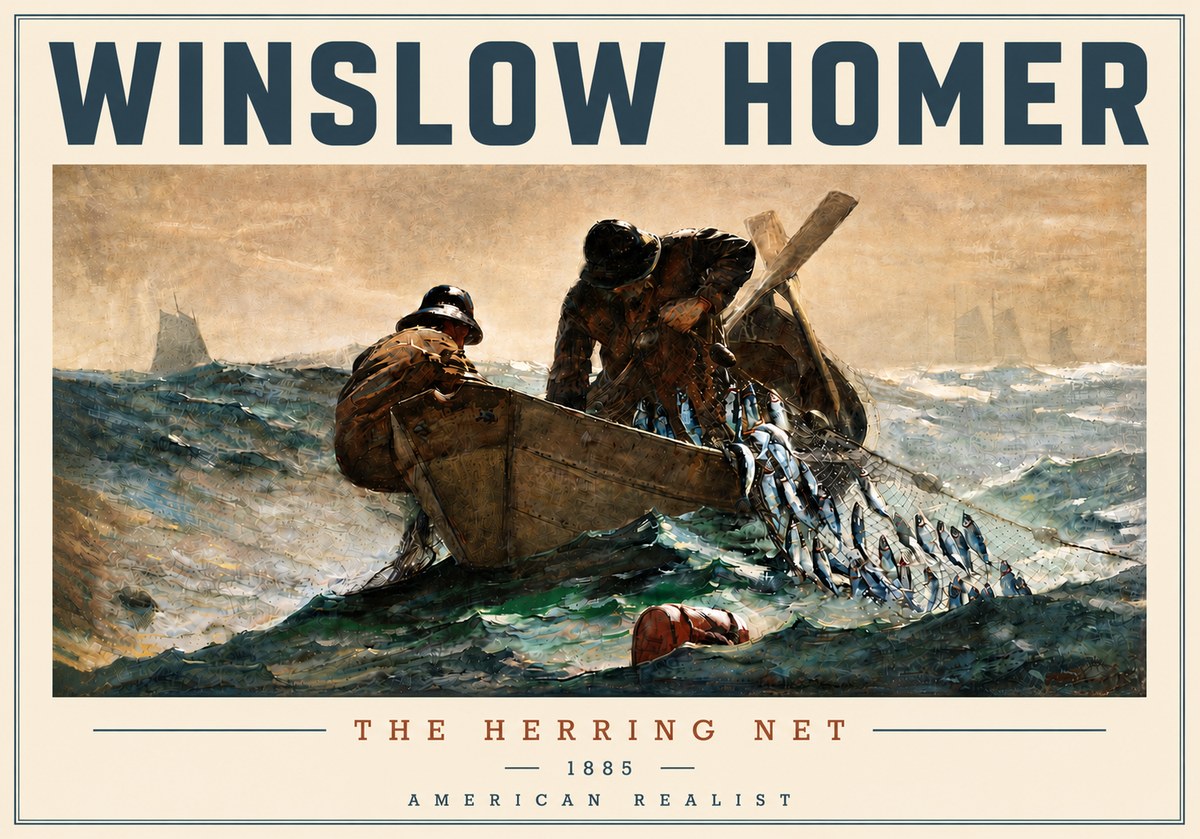 Winslow Homer The Herring Net I No5 - Juliste